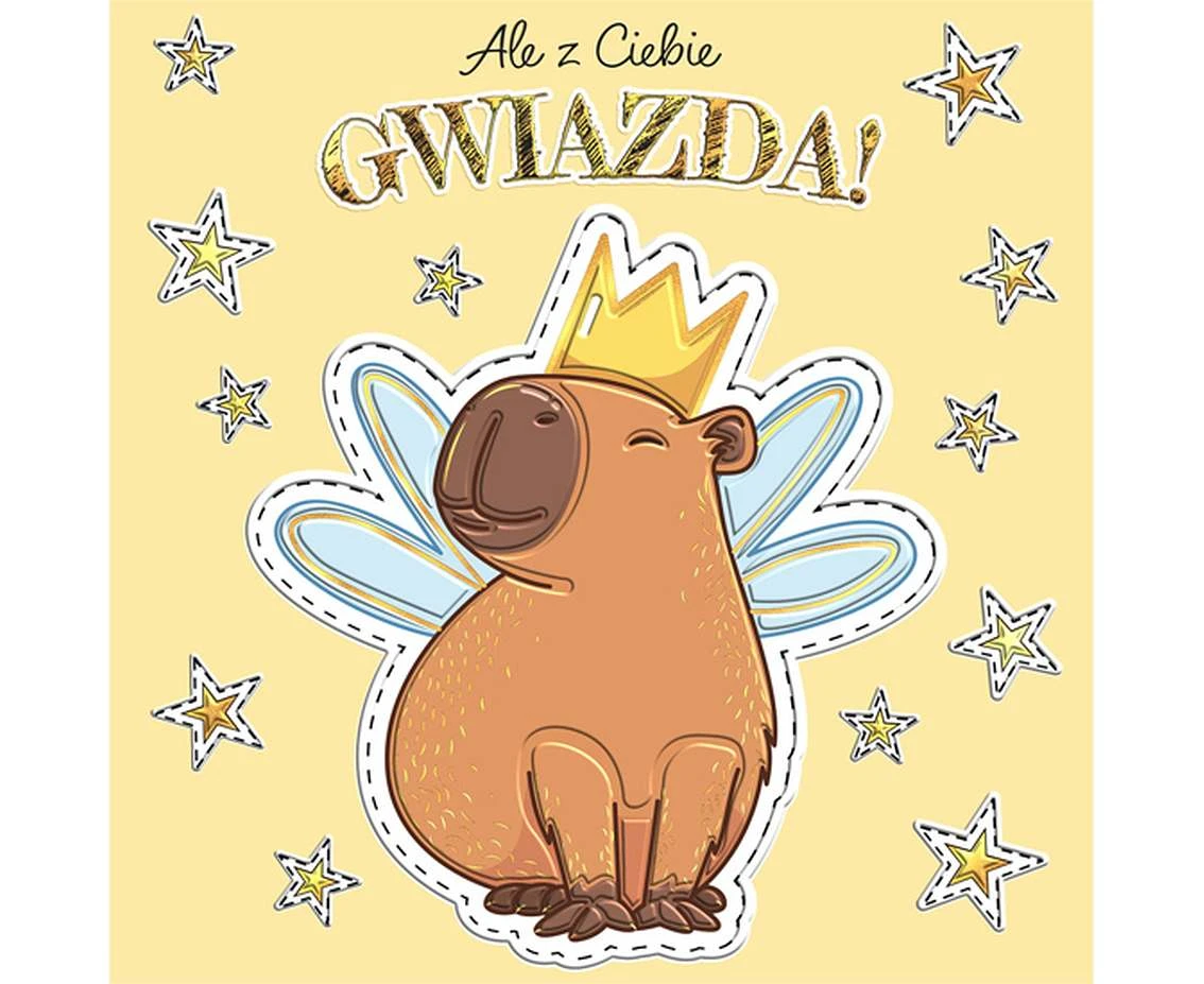 Greeting card KW Capybara "you are star", 1 pc. EOL